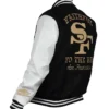 San Francisco 49ers Nike Rivalries Leather Varsity Jacket