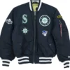 Seattle Mariners Satin Ma-1 Bomber Jacket