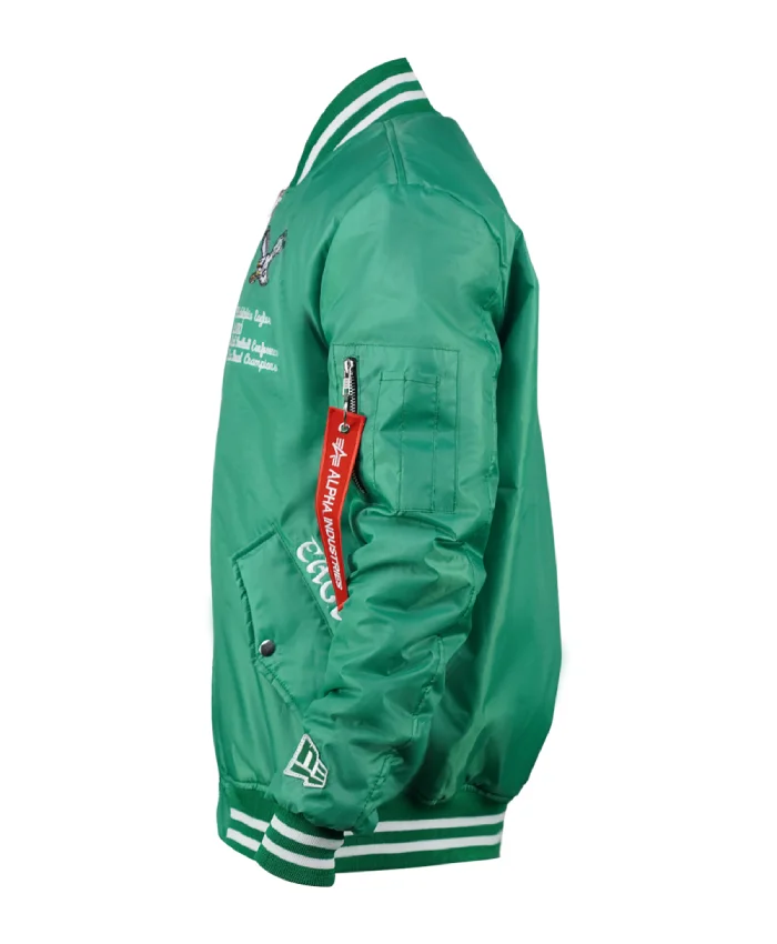 Shop Now Philadelphia Eagles New Era x Alpha Industries Green MA-1 Bomber Jacket