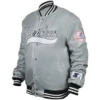 Silver New York Yankees 90’s Full-Snap Satin Jacket