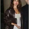 Singer Eiza Gonzalez Bomber Leather Jacket