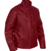 Smallville Logo Superman Clark Kent Maroon Leather Jacket