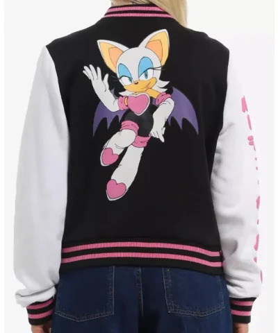 Sonic The Hedgehog Rouge Girls Bomber Varsity Jacket