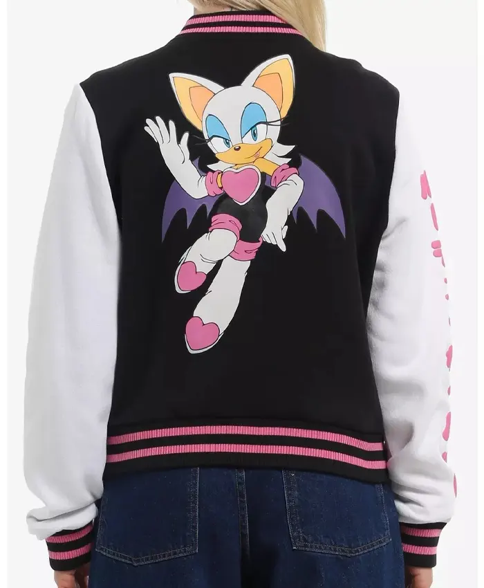 Sonic The Hedgehog Rouge Girls Bomber Varsity Jacket