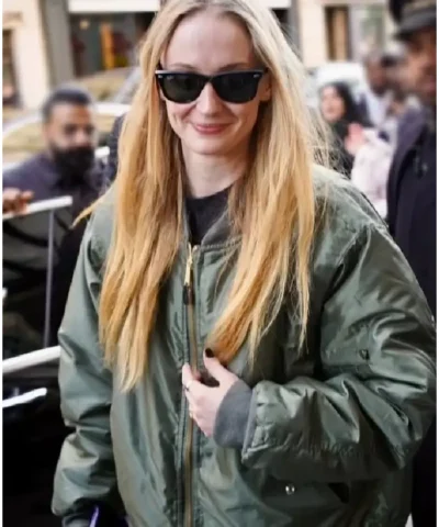 Sophie Turner Khaki Jacket