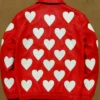 Special Valentine`s Day Heart Leather Jacket