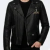 Valentine Day You Balance Me Black Leather Jacket
