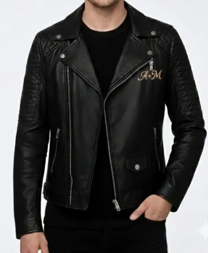 Valentine Day You Balance Me Black Leather Jacket