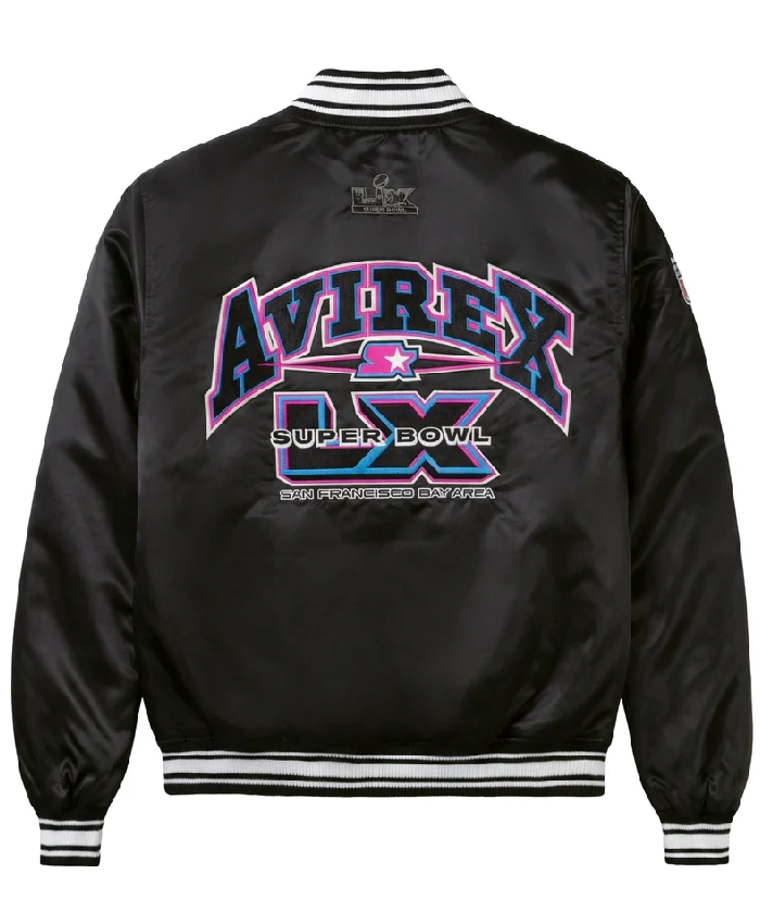 Avirex X Starter Super Bowl LX Satin Jacket - Image 2