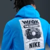 Stranger Things x Nike Pullover Blue Hoodie Woman Back