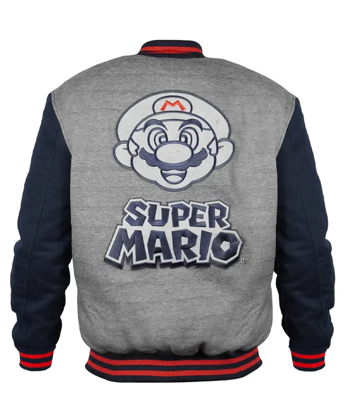 Super Mario Varsity Jacket Style 1 Back