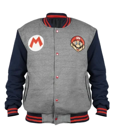 Super Mario Varsity Jacket Style 1 Front