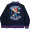 Super Mario Varsity Navy Blue Jacket Style 2