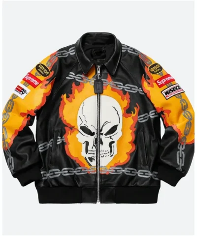 Supreme Vanson X Ghost Rider Leather Jacket