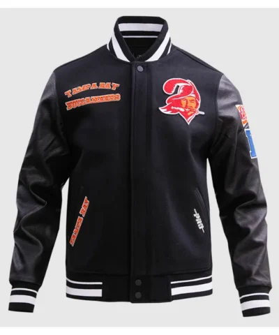 Tampa Bay Buccaneers Classics Rib Retro Varsity Jacket Style 2