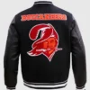 Tampa Bay Buccaneers Retro Classics Rib Eggshell Full-Zip Varsity Jacket Style 2