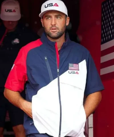 Team USA Ryder Cup 2025 Scottie Scheffler Short Sleeves Rain Jacket
