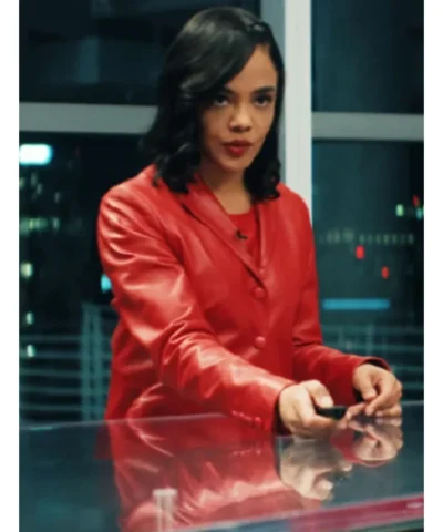 Tessa Thompson His and Hers Red Blazer