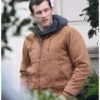 The Capture Callum Turner Brown Hooded Jacket