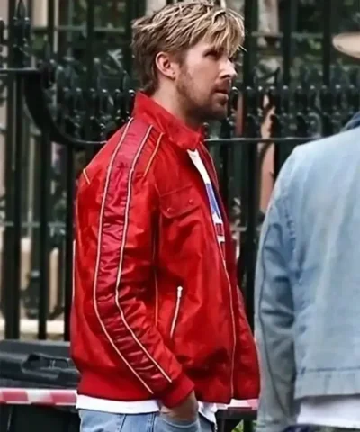 Ryan Gosling The Fall Guy Red Bomber Jacket