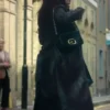 The Girlfriend S01 Cherry Laine Black Leather Trench Coat