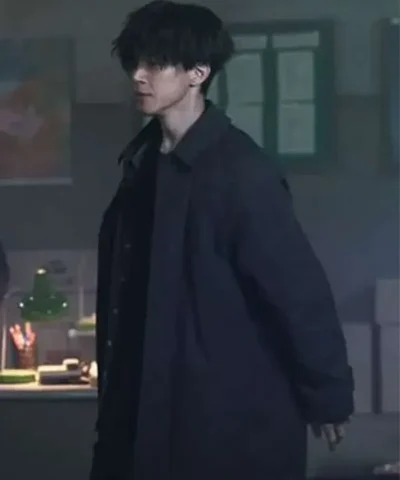 The Old Woman with the Knife 2025 Kim Mu-yeol Black Trench Coat