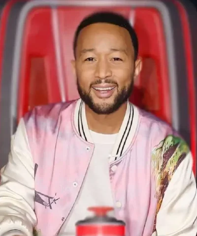 The Voice S25 John Legend Pink Varsity Jacket