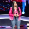 The Voice S27 Hailey Wright Pink Leather Fringe Jacket