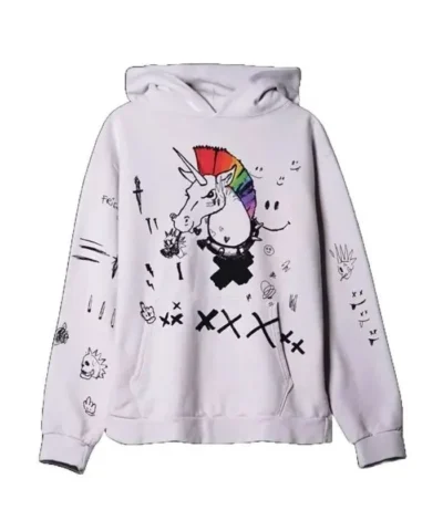 The Voice S27 Team Adam Levine White Printed Hoodie