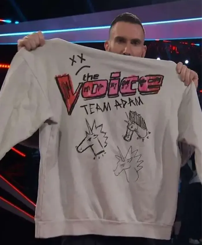 The Voice S27 Team Adam Levine White Hoodie