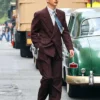 Timothee Chalamet 2025 Marty Supreme Maroon Suit