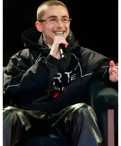 Timothee Chalamet Marty Supreme Black Hooded Jacket