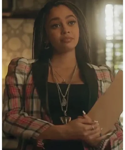 Toni Topaz Riverdale S05 Pink Checked Plaid Blazer