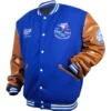 Toronto Blue Jays Blue And Brown Letterman Varsity Jacket