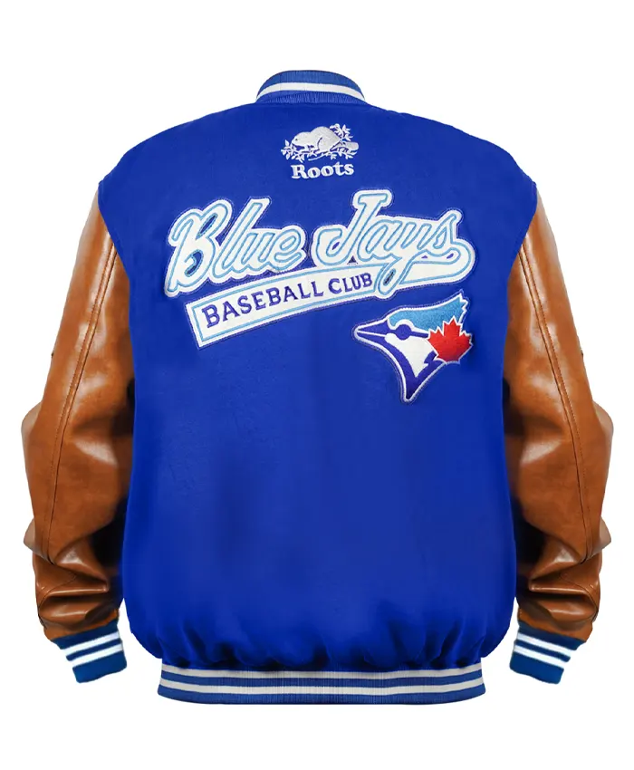 Toronto Blue Jays Blue And Brown Bomber Jacket