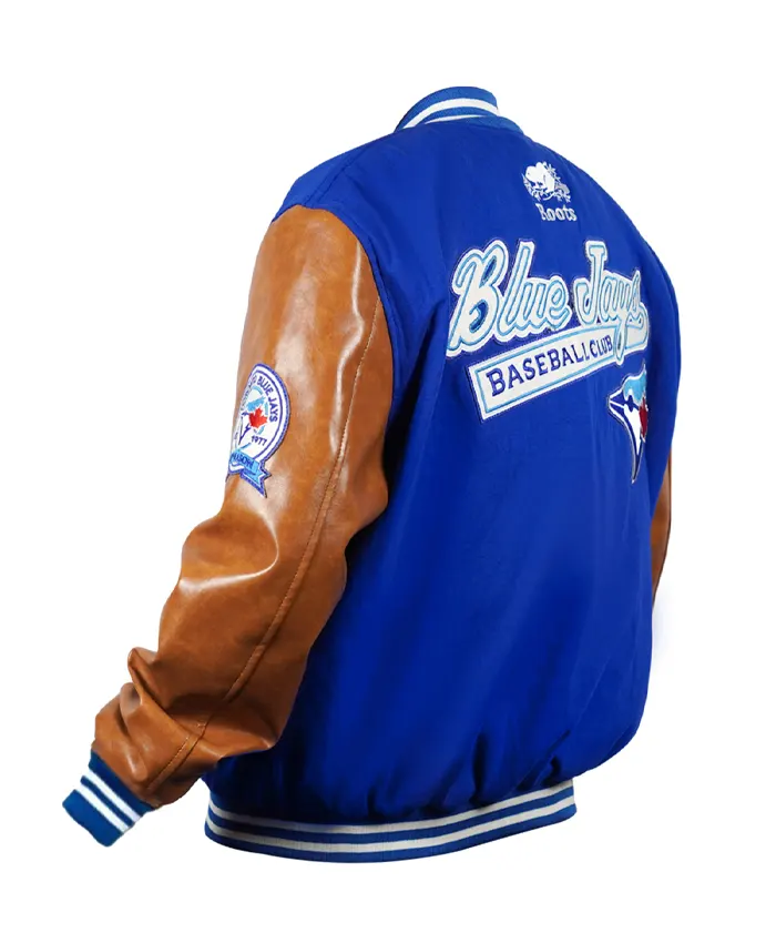 Toronto Blue Jays Blue And Brown Varsity Jacket