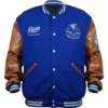 Toronto Blue Jays Blue And Brown Bomber Varsity Jacket
