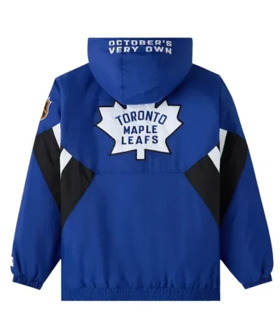 Toronto Maple Leafs OVO Hooded Half-Zip Blue Jacket