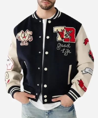 True Religion Varsity Black Jacket