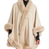 Tunie Beyond The Gates 2026 Fur Trim Beige Cape
