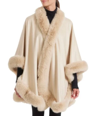 Tunie Beyond The Gates 2026 Fur Trim Beige Cape