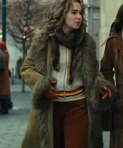 Twila Hasbeck Ponies S01 Green Suede Fur Coat