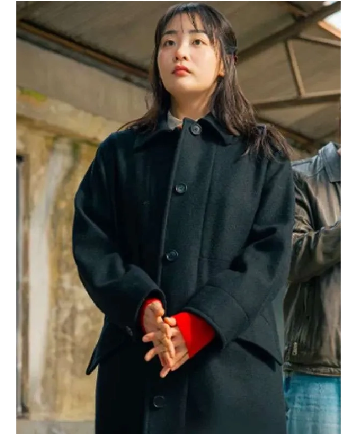 Typhoon Family Kim Min-ha Black Wool Coat