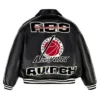 Unisex - Avirex Basketball Bomber Black Leather Jacket