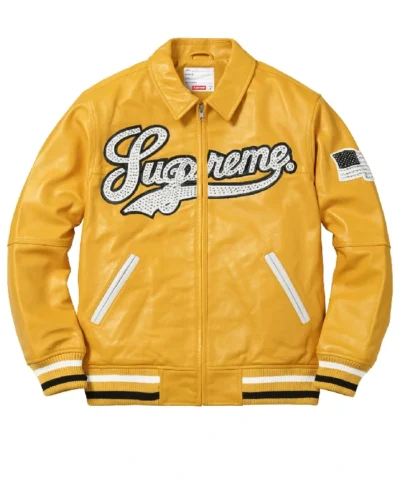 Uptown Studded Varsity Jacket