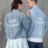 Valentine Couple Hands Printed Jean Jackets
