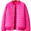 Valentine Day Heart Quilted Pink Jacket
