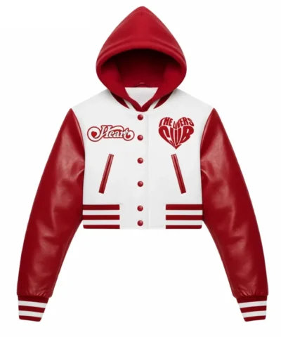 Valentine Day Lovers Club Varsity Hooded Jacket