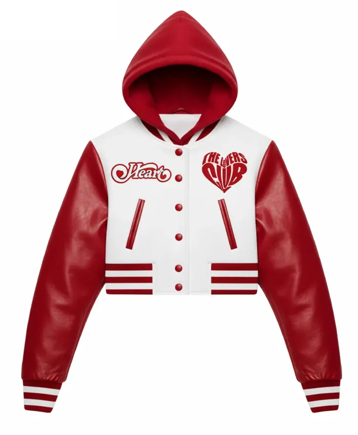 Valentine Day Lovers Club Varsity Hooded Jacket
