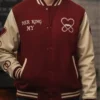 Valentine Matching Couple Varsity Jacket For Man